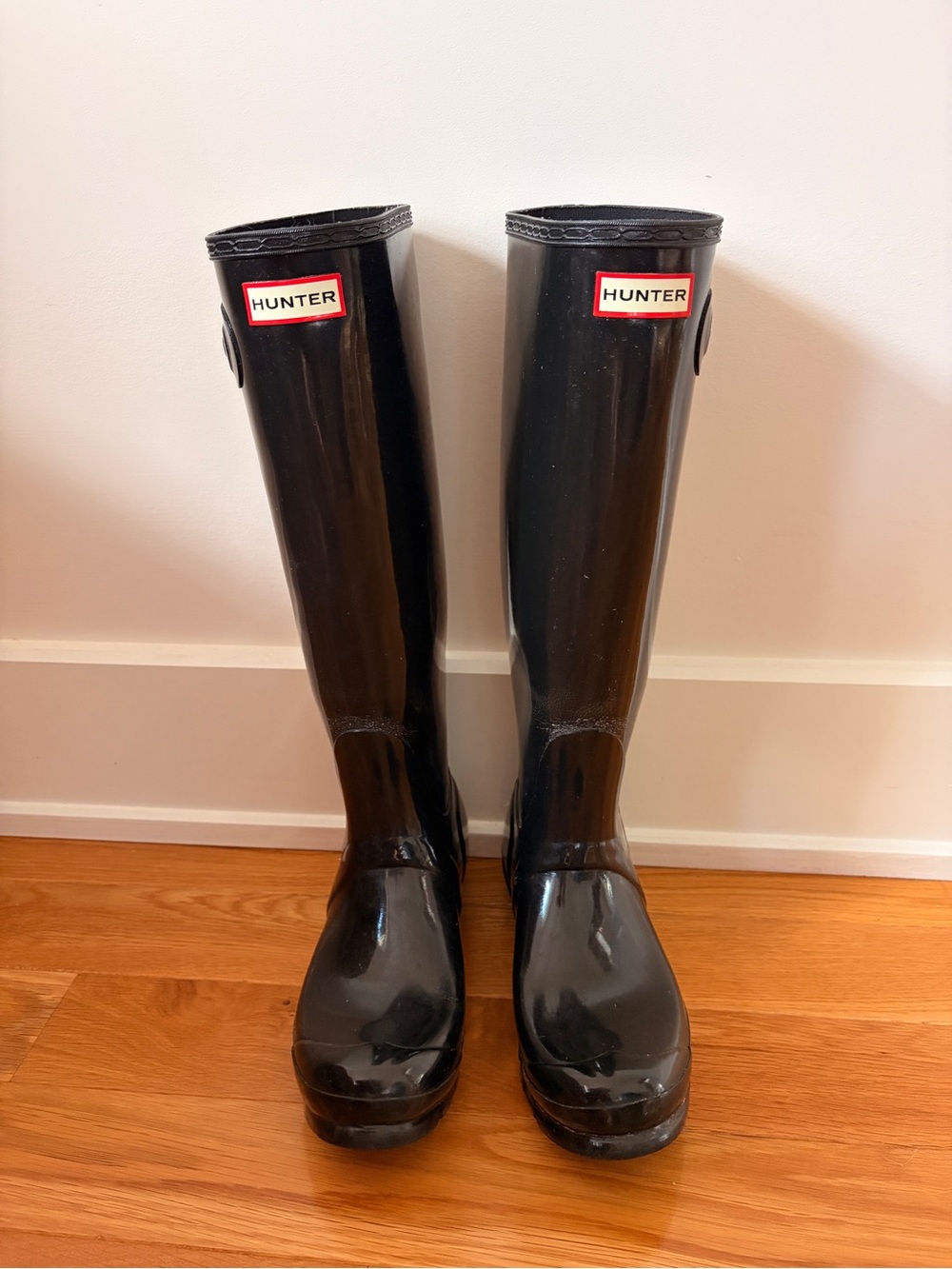 Hunter Gloss Black Tall Women's Rain Boots
